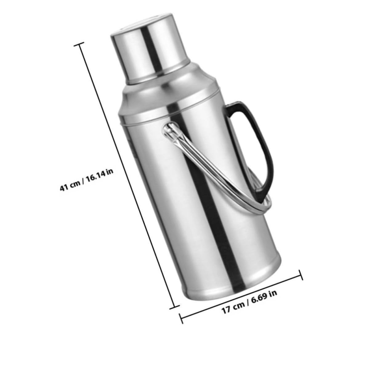 Botella de Agua Aislada de 3.2l de Acero Inoxidable y Vidrio Diseño Simple y Estructura Razonable para Bebidas Frías en Gimnasio y Oficina