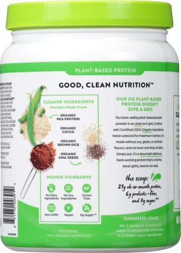 image for Orgain Organic Vegan Protein Powder, Creamy Chocolate Fudge - 21g Plan