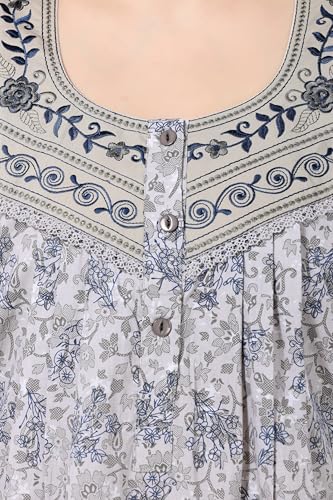 Image of Soulemo Women's Pure Cotton Floor Length Nighty 1690
