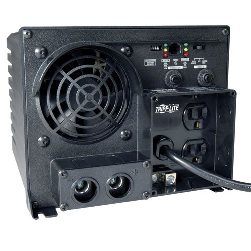 Tripp Lite 750W Power Inverter / Charger, 12V DC to 120V AC, 20A, 2 Outlet, 5-15R, 1 Year Warranty (APS750)