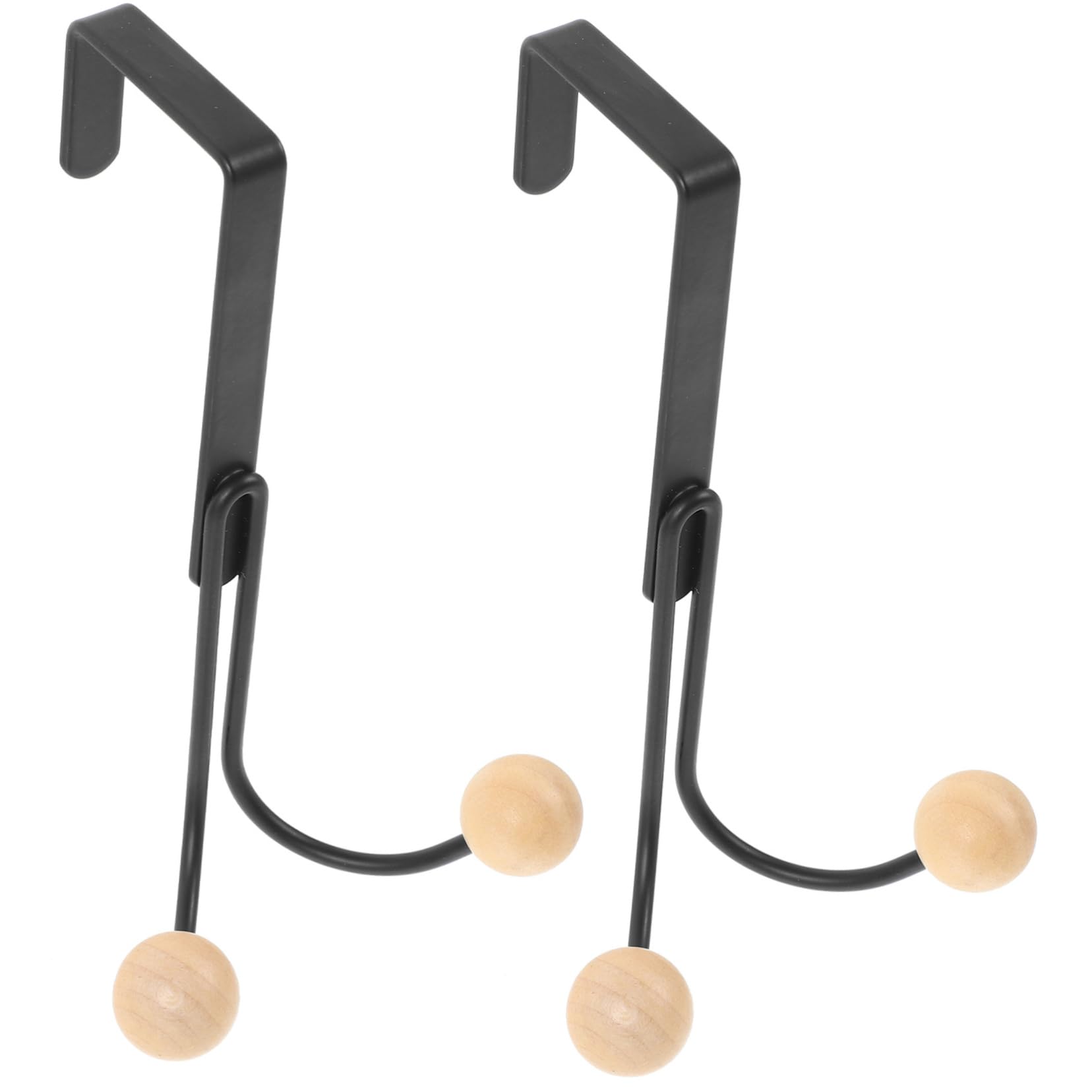 Cabilock 4sets Door Wreath Hanger Over Door Hooks Multi-Purpose Hooks for Hanging Clothes Hats Bags 2pcs*4