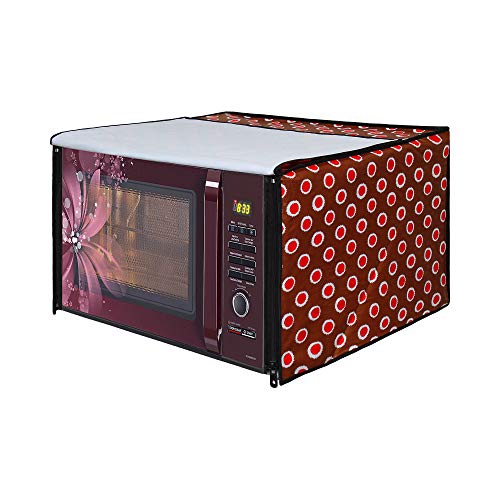 Image of DREAM KING Stylish Design & Printed Microwave Oven Cover Full Closure |waterproof & Dustproof Oven Cover Suitable for All Models - Multicolour SA45