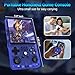 R36MAX Handheld Game Console, Retro Gaming Console with 4000mAh Battery 4.0”IPS Screen, Open Source Linux System, with 64GB TF Card Portable Video Gaming Console, Transparent Blue