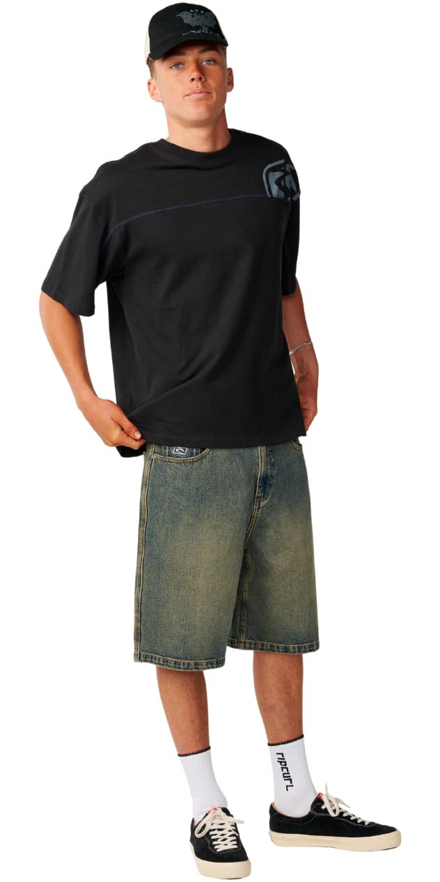 Rip Curl 2026 Uomo Archivi Thrashed Panel T-Shirt 12OMTE - Black