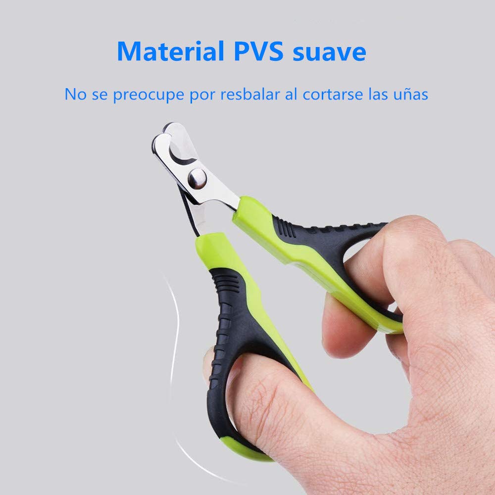 Voarge Coupe-ongles professionnel en acier inoxydable pour chiens, petits animaux et lapins, ciseaux en acier inoxydable Design incurvé de 25 degrés