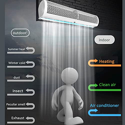 Luchtgordijn Luchtgordijn Voor Binnen Commercieel Geluidsarm Natuurlijke Wind Verstelbare Windrichting Roestvrij Metalen… - Image 3
