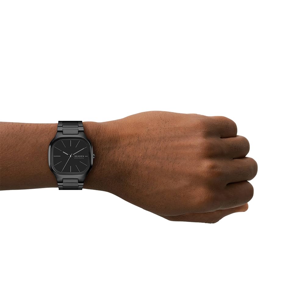 Skagen Orologio Mellem da uomo, movimento al quarzo a tre lancette con cinturino in acciaio inossidabile