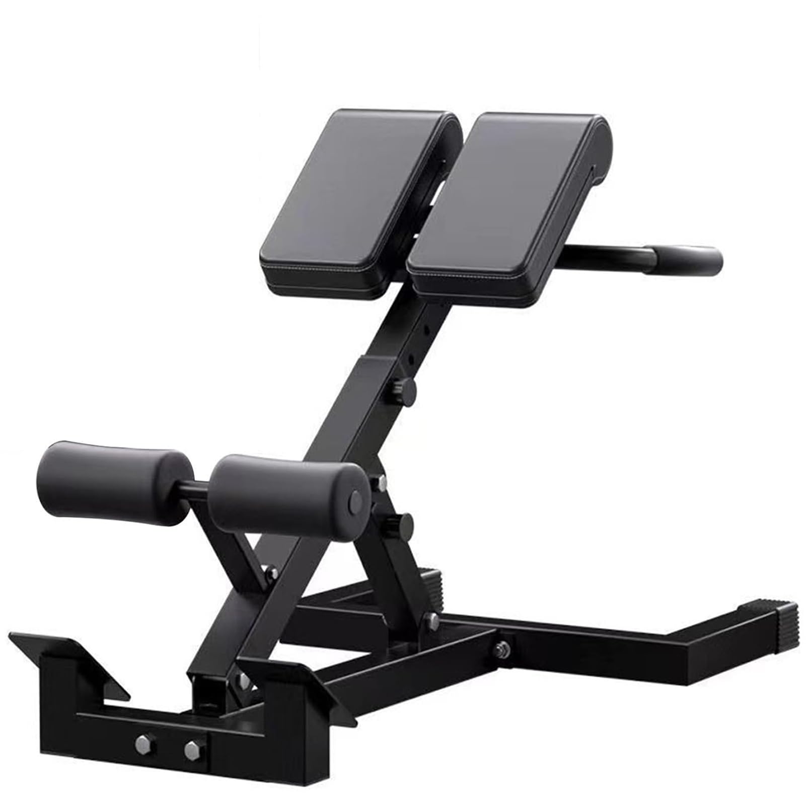 AYCDL Foldable Roman Chair for Home Gym, Adjustable Height Width Hyperextension Bench, Supports 330Lbs for Back Abs Workout