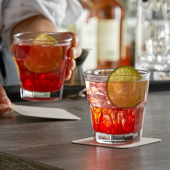 Image of Smartserve Marocco Whiskey Glass Set 230ml Set of 6 Tumblers for Scotch, Bourbon & Cocktails Timeless Elegance for Home Bars, Lounges