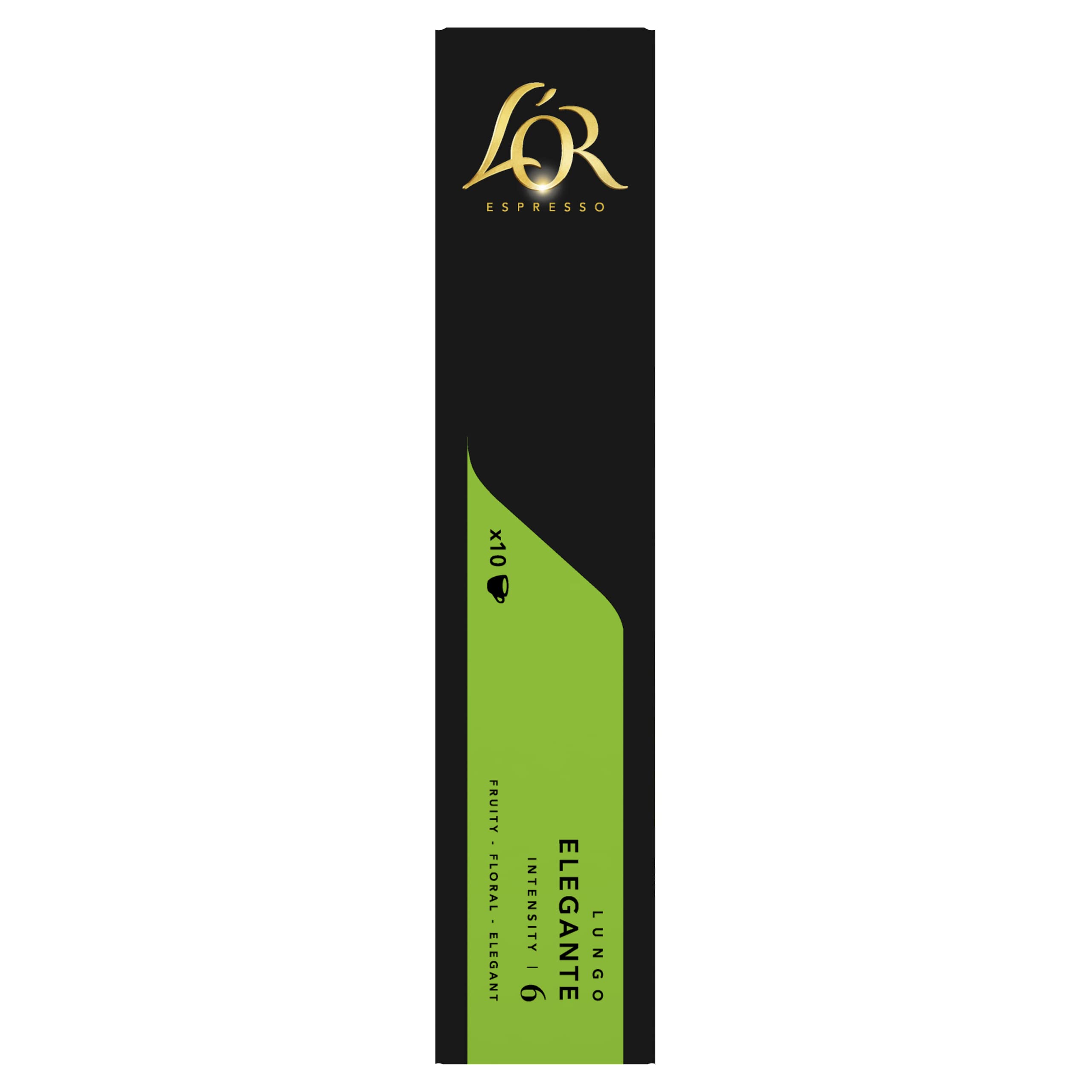 L'Or Espresso Lungo Elegante Cápsula de café 10 pieza(s) - Bolsitas y cápsulas de café (Cápsula de café, Café expreso, 10 tazas, 52 g, Caja, 10 pieza(s))