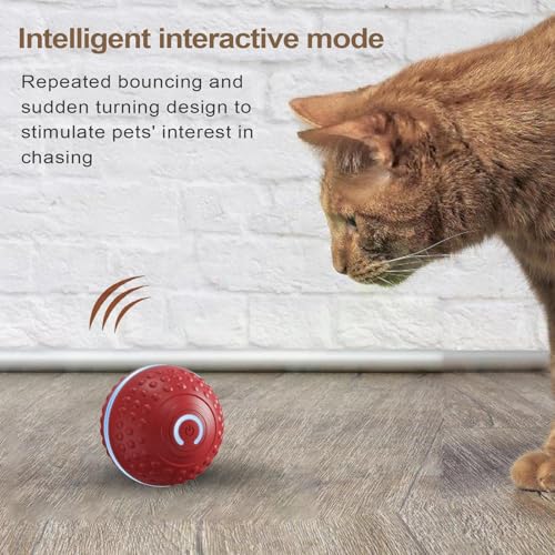 Balle jouet intelligente pour chats interactive et rotative automatique