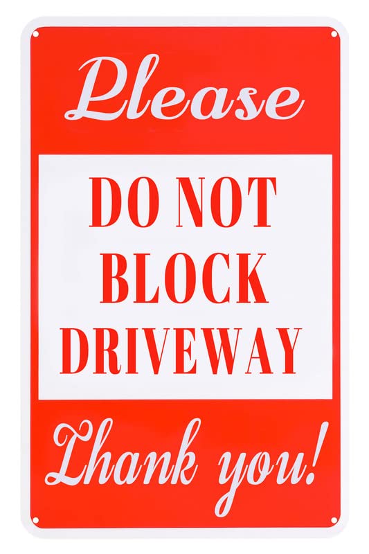 Buy Do Not Block Driveway Sign, 12" x 8" No Parking Sign Please Do Not
