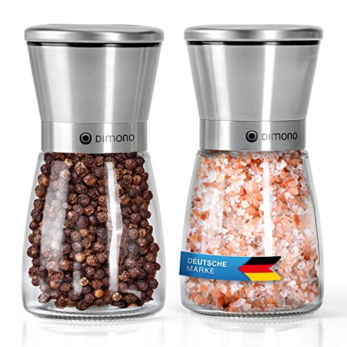 Moulins à épices en acier inoxydable Moulins à sel Moulins à poivre Moulins à piment Set de moulins avec broyeur en céramique réglable