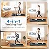 FOUSAE Walking Pad Treadmill, 6.2MPH Under Desk Walking Pad with 10% Incline, Treadmills for Home with Double Frame, 2.75HP Brushless Drive, 12 HIIT Programs, Remote Control, 350LBS Capacity