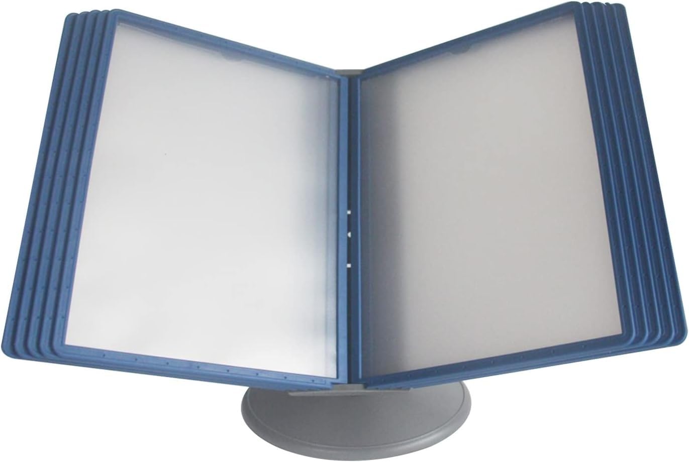 noxozoqm Wall-Mounted A4 File Folders,10 Page, Wall Office Reference Organizer,PVC And Metal, Replaceable Pocket(Color:D)