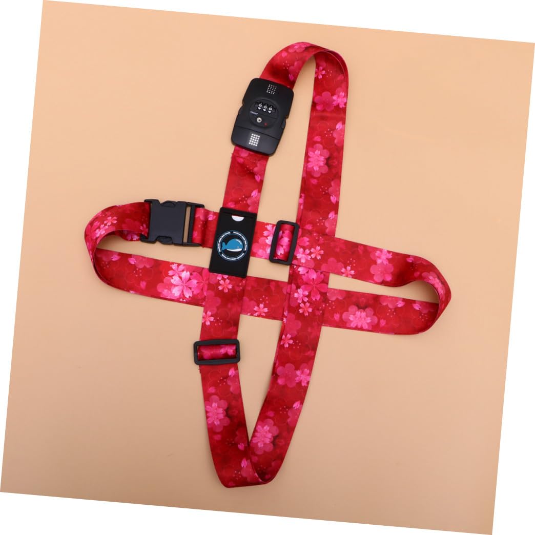 PACKOVE Cinghia per Valigia Chiusura con Fibbia a Compressione con Combinazione in Poliestere, Cintura di Sicurezza Regolabile per Viaggio