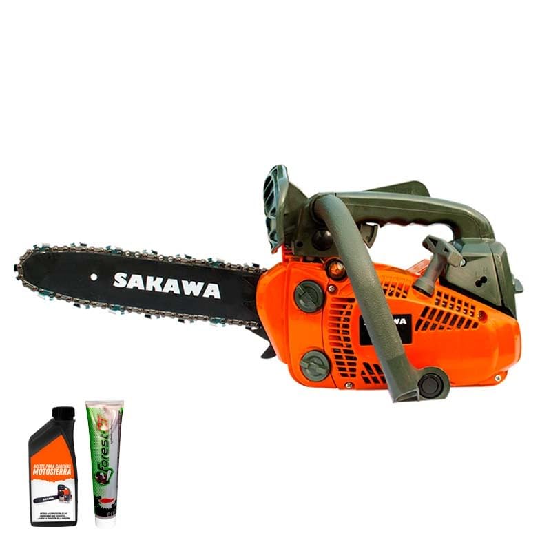 SAKAWA Motosierra de Gasolina Espada 12 + Aceite Engrase + Aceite 125ml