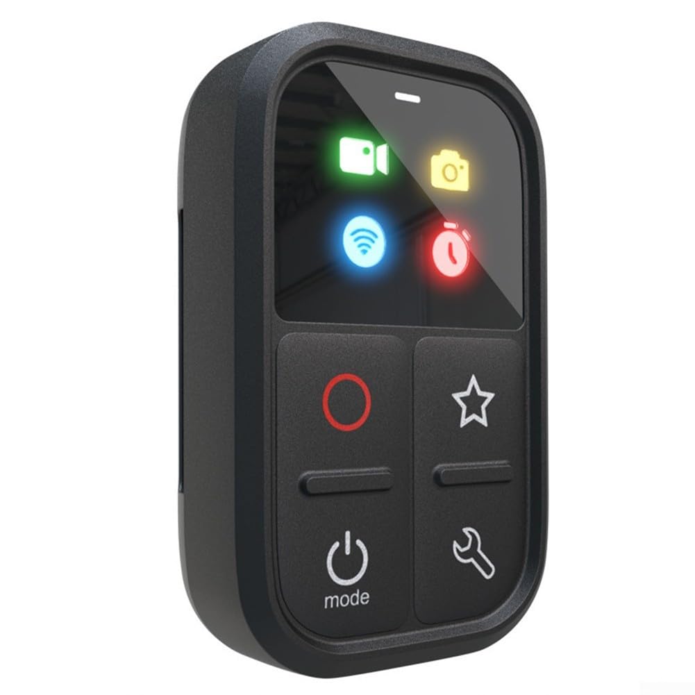 Oniissy Mando a distancia inalámbrico para Go Pro 13 12 11 10 9 MAX 2, funda impermeable de ABS para cámara BT de 6 x 4 x 2 cm, diseño para cámara de acción deportiva, accesorios color negro