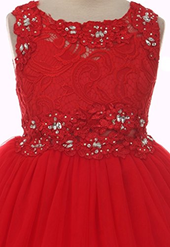 BluNight Collection Little Girls Sparkling Rhinestone Sequence Easter Pageant Flower Girl Dress2