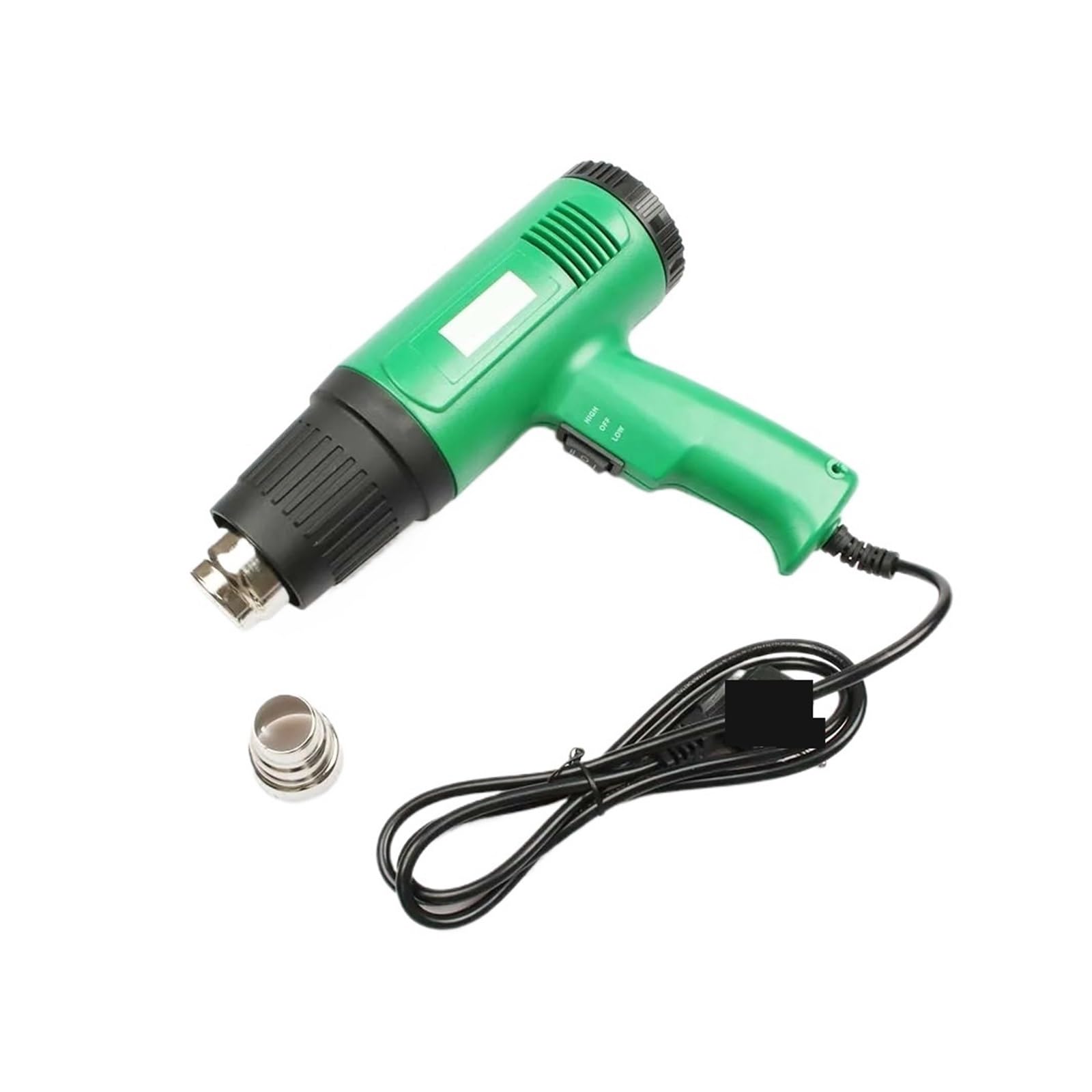 Pistola Termica Elettrica Ad Aria Calda 1500W Utensili Elettrici Regolabili Con Ugello In Metallo A Doppia Temperatura Colore Verde Blu Scuro Motore Ad Alte Prestazioni(Green)