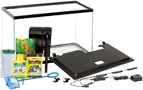 Tetra Acuario LED completo de 10 galones, incluye iluminación LED, filtración y accesorios