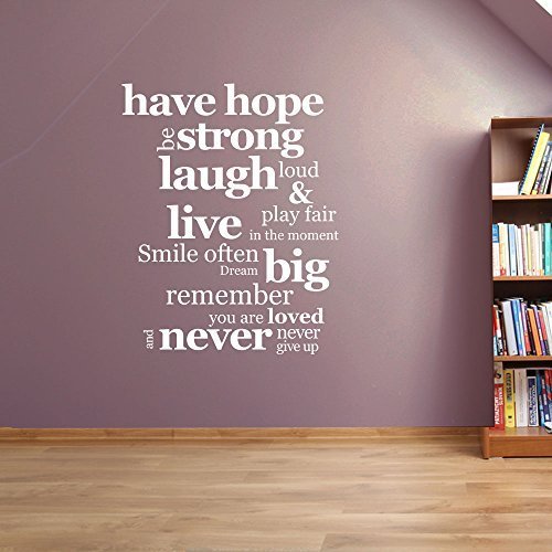 Have Hope Words, Quote Wall Decorations Window Stickers Wall Decor Wall Stickers Wall Art Wall Decals Stickers Wall Decal Decals Mural D?or Diy Deco Removable Wall Decals Colorful Stickers by Vinyl Concept