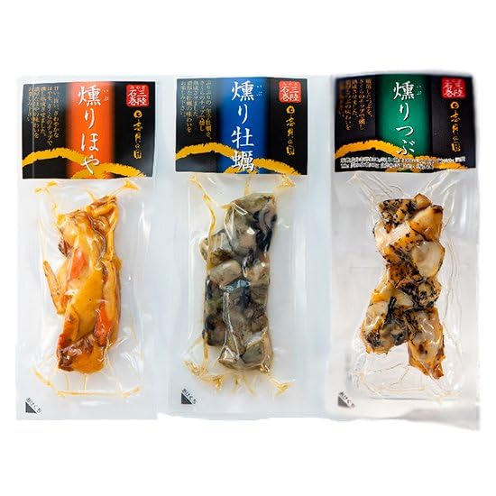 末永海産 日高見市場 宮城 海鮮 燻製 燻り３種セット 常温 酒の肴 おつまみ 珍味