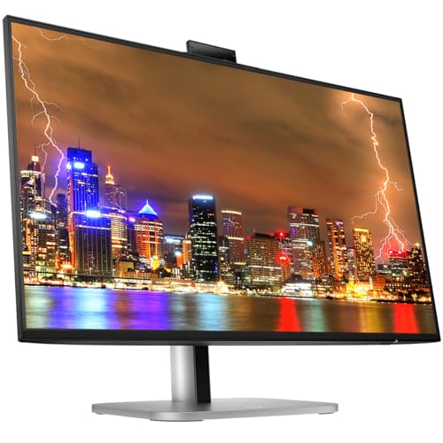 Image of HP Series 5 Pro 24-inch 524pm & 524pf FHD 1080P Conferencing Monitor, 2-Pack, Webcam and Mic, DisplayPort, USB Hub Bundled with Desk Mount Dual Monitor Stand
