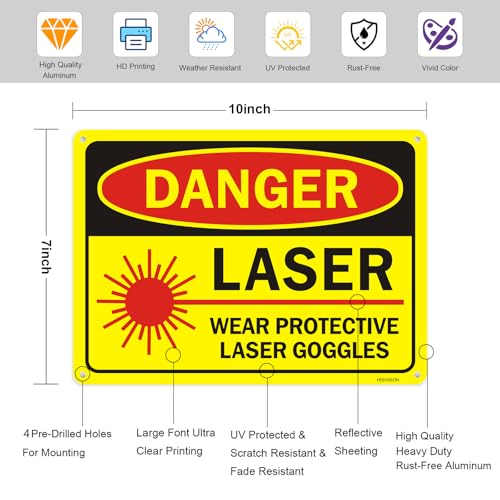 Panneau de danger laser en cours d'utilisation pour atelier de gravure - 2