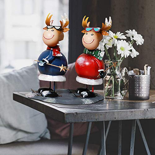 Aboxoo Metal Deer Decor Tabletop Art Deer Statue Figurine Ornaments Creative Abstract Animal Sculpture Children Toys For Home Office Business Gift Elk Figurine thumb #7