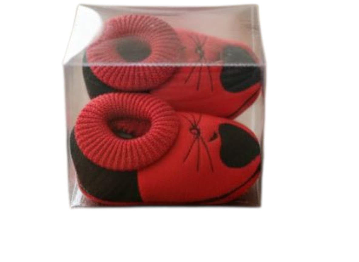 dev fashion Booties for Newborn Boys& Girls – Soft Knitted Ladybug Design Infant Socks – Cozy Non-Slip Baby Shoes Box Packaging-picture-26