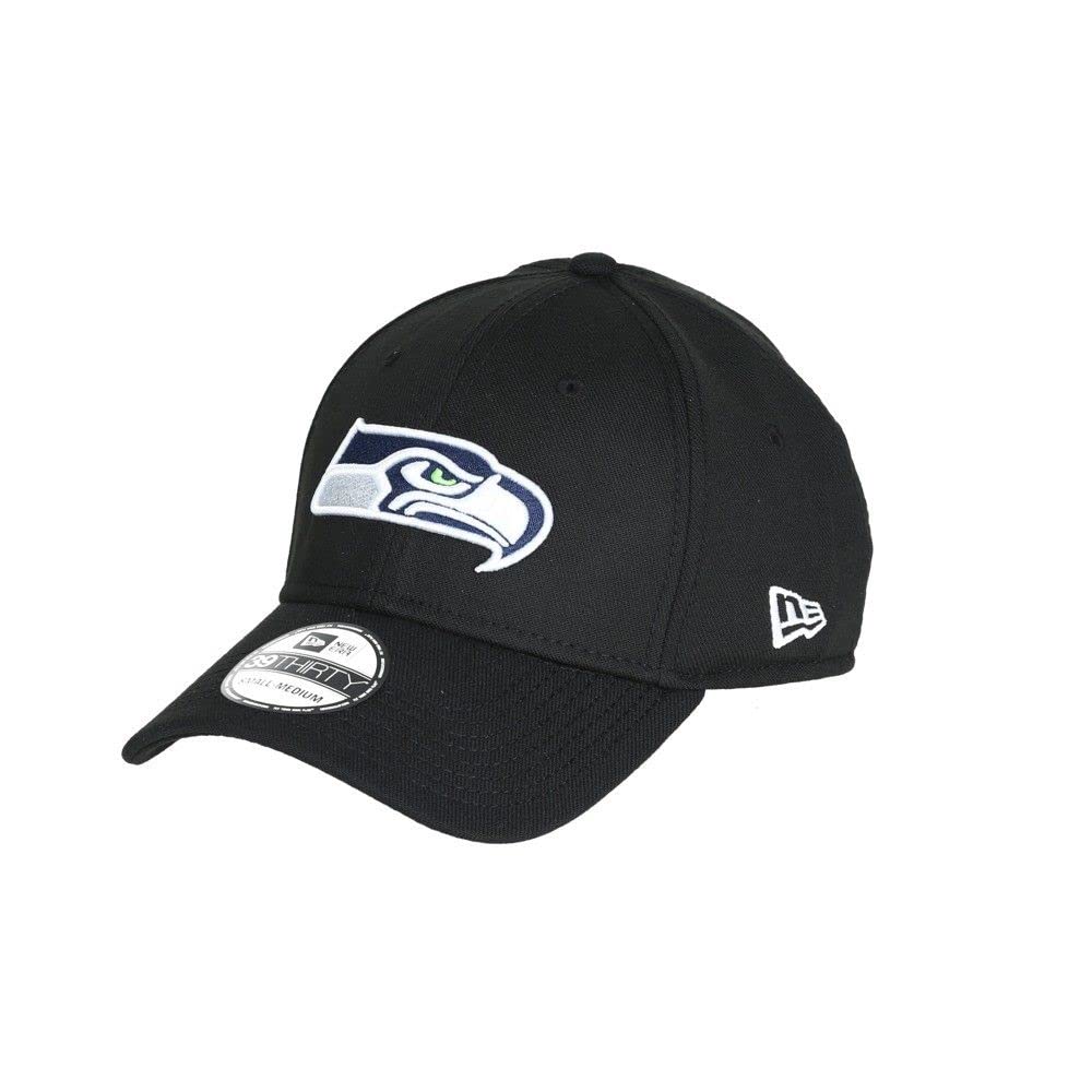 New Era 39Thirty Stretch Cap - NFL Seattle Seahawks Black - M/L