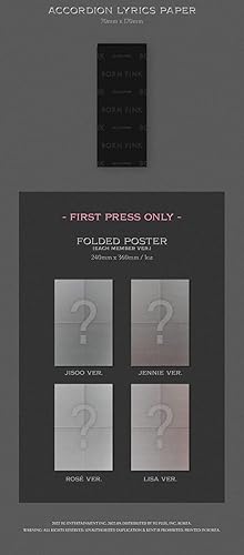 Miniatura 4 de DREAMUS BLACKPINK BORN PINK 2 Álbum Versión Digipack CD+Folleto+Tarjeta fotográfica Selfie+Papel de letras de acordeón+Seguimiento (versión JISOO)