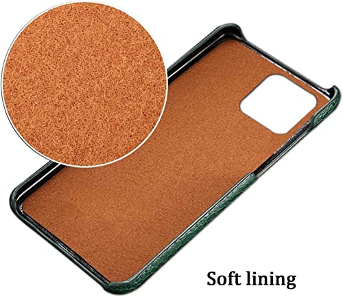 Étui arrière mince en cuir véritable marron pour iPhone 13 - 7