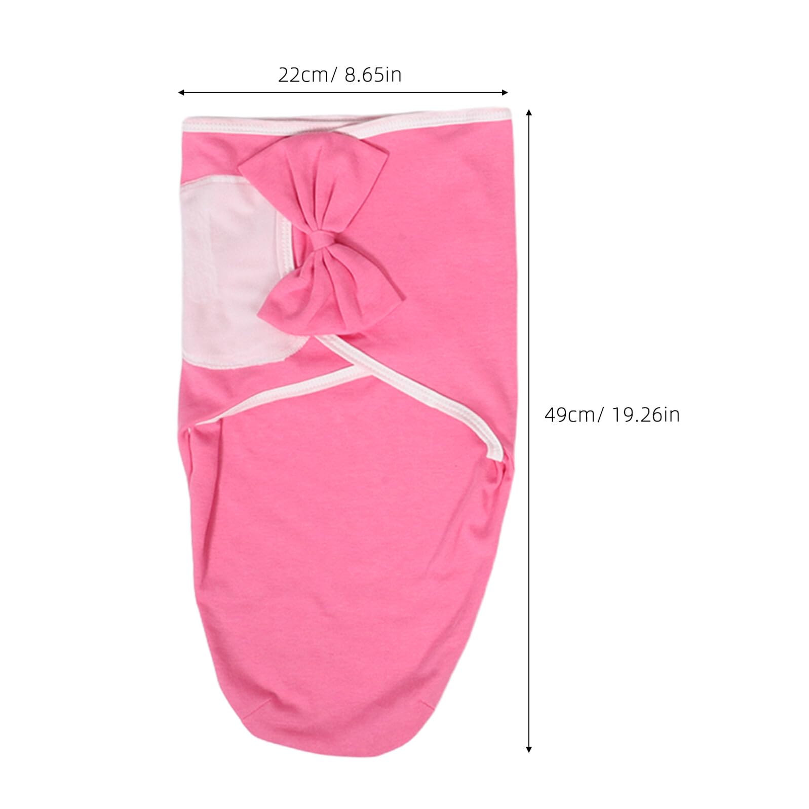 BESTonZON Manta Envolvente con Lazo para Recién Nacida, 3 Piezas de Algodón