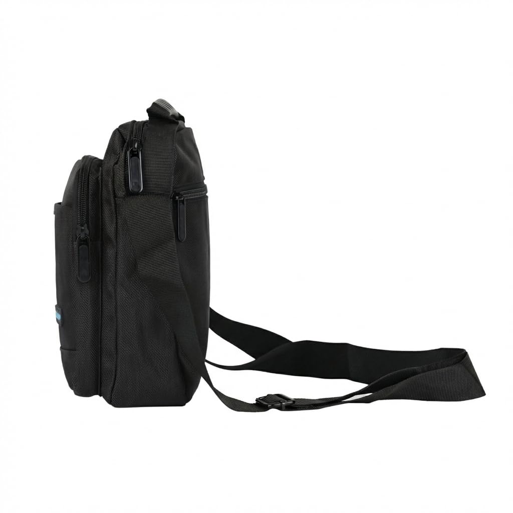 No Limits Bolso bandolera ajustable para hombre, tejido antiarañazos, diseño deportivo, multibolsillos, para viajes, trabajo y tiempo libre