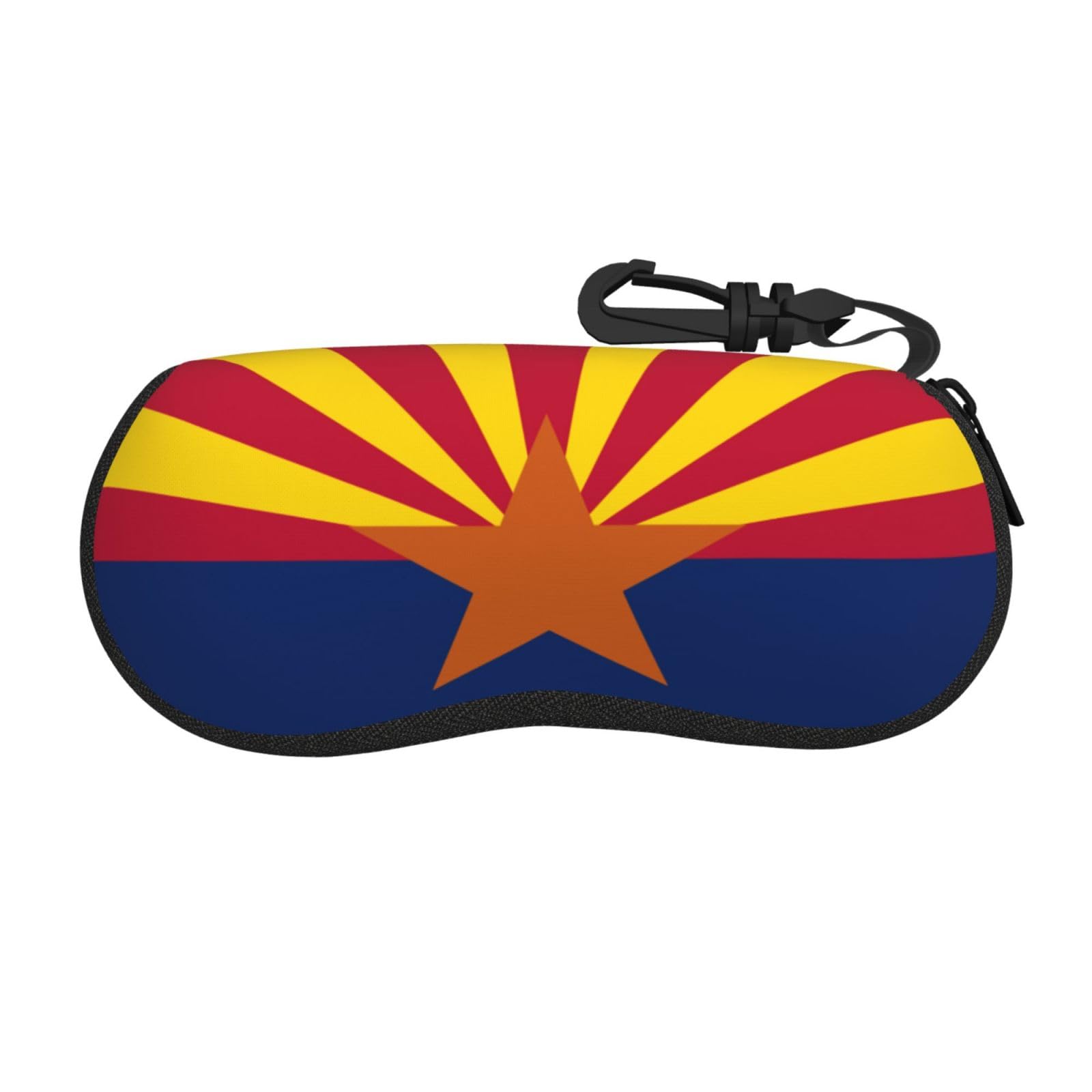 Unisex Eyeglass Case For Women, Compact Travel Sunglasses Holder For Men, Arizona Flag Glasses Case, Ultra-Light Slim Glasses Pouch, Scratch-Proof Eyewear Organizer For Running Hiking Office