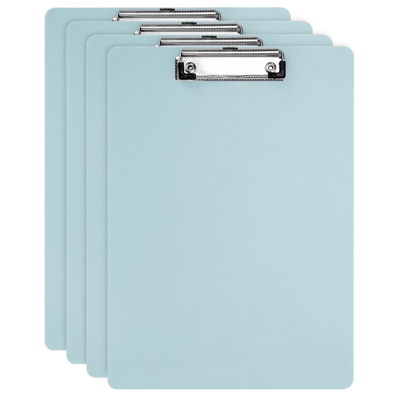 HONYUET 4 Pack A4 Blue Plastic Clipboard, 31.5 x 22 cm Clip Boards for Office Files Supplies