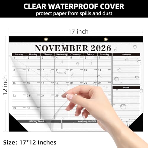 Image of Tcamp Desk Calendar 2026-2027, Large Desktop Calendar (Jul 2026 - Dec 2027)
