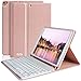 Produktbild AMZCASE Tastatur Hülle 10.2 für iPad 9/8/7 Generation-2021/2020/2019-iPad Air 3, Hülle für iPad Pro 10.5 2017 mit Abnehmbarer drahtloser Bluetooth-Tastatur-Hülle mit Stifthalter,QWERTZ(Champagner)