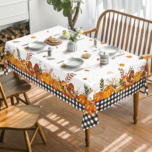 Horaldaily FALL-TABLECLOTH-150213-002BK Fall Tablecloth 60X84 Inch Rectangular thumb #1