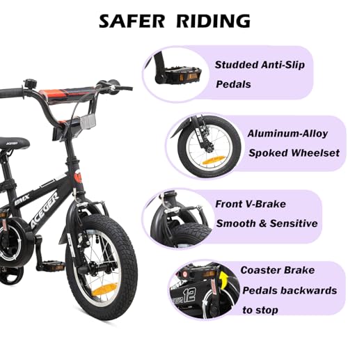 Image of ACEGER Kids Bike for Ages 2-12 Years Old Boys Girls and Toddler, 12 14 16 18 Inch Children Bicycle with Training Wheels, 20 Inch Bike with Kickstand, Multiple Colors.