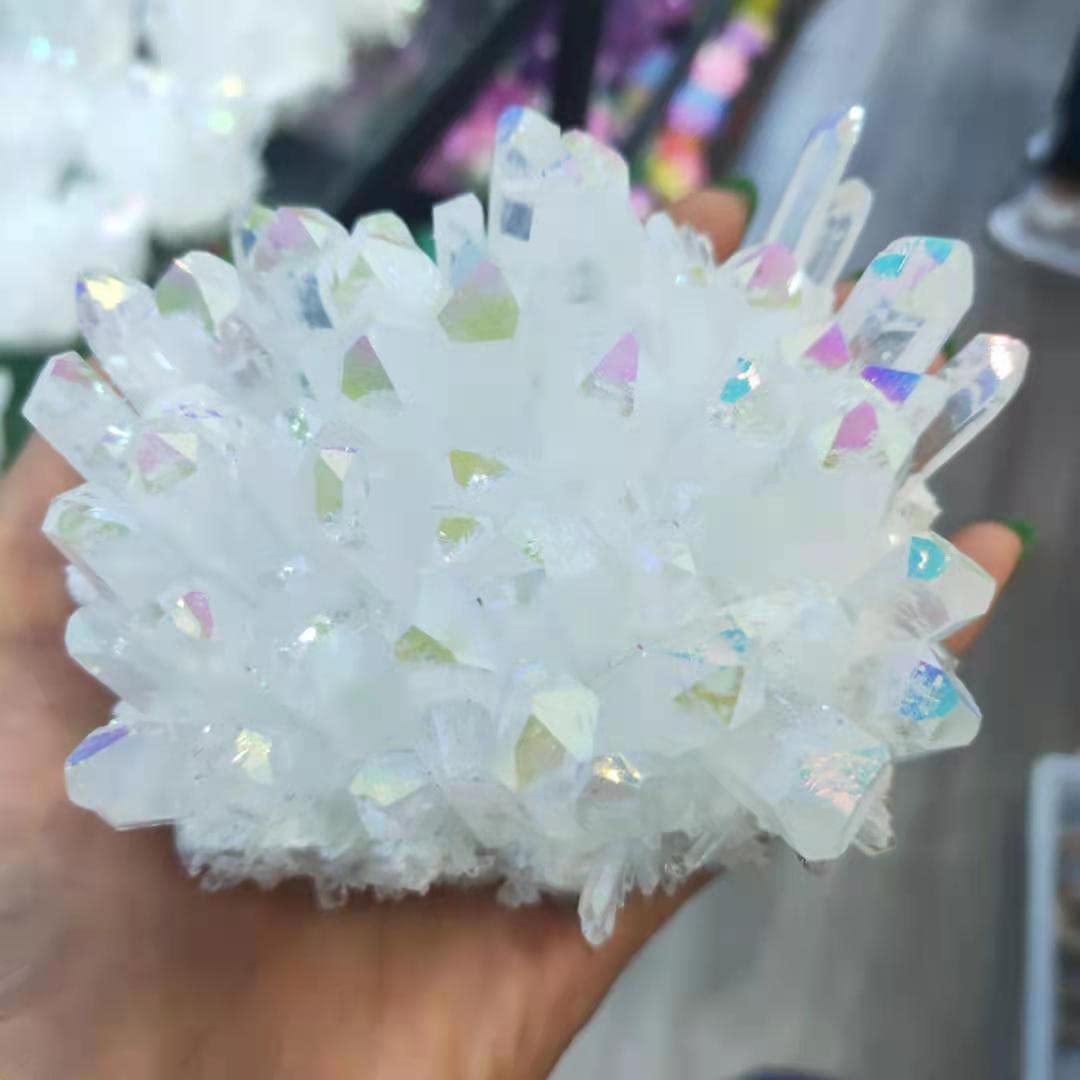 Home Decor, Natural Hite Quartz Rock Angel Floers Aesthetic Room Decor Fantastic Indie Jeelry Stone Gifts,Natural (Size : 400-500g) Raccolta domiciliare (Size : 600-700g)