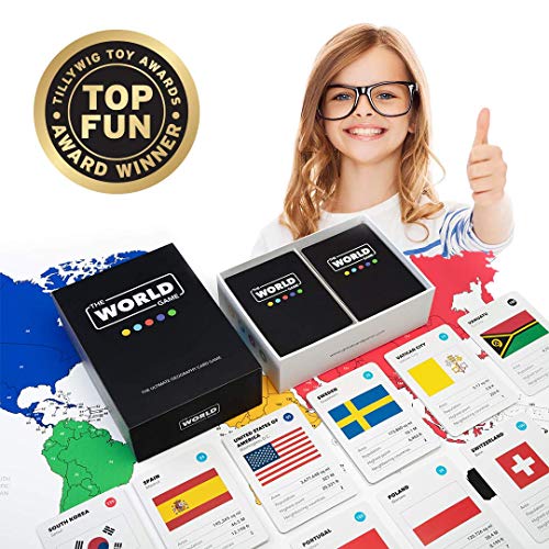 The World Game - Geographie Kartenspiel - Lernspiel für Kinder, Familie und Erwachsene - Welt Brettspiele für 2-6… – Bild 3
