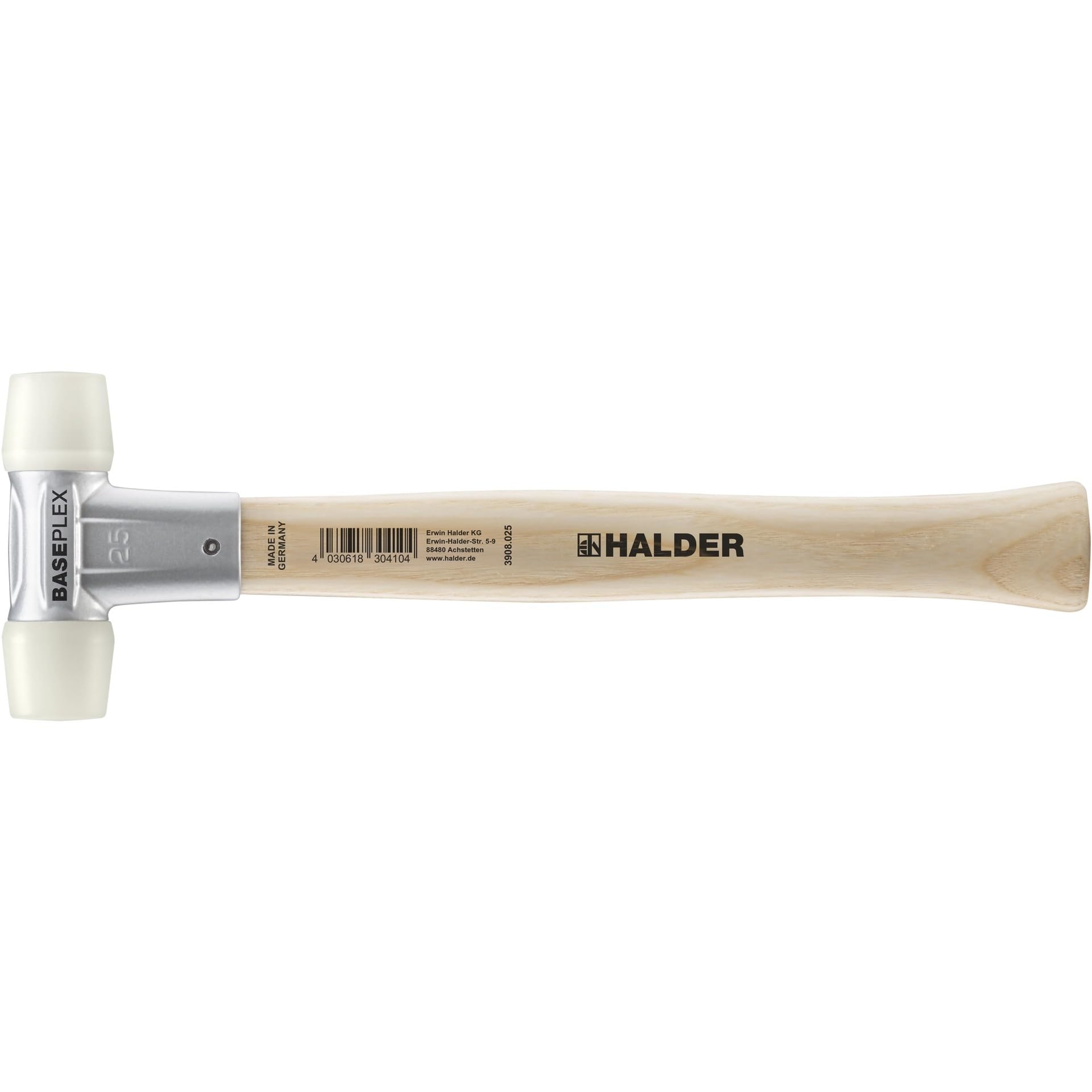 Halder erwin kg - Baseplex l, 270 mm de martillo-d 230 mm blanco, 25 g de nylon suave