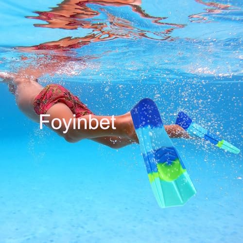 Image of Kids Swim Fins,Youth Flippers Short Swimming Fins Flippers for Lap Swimming Training for Kids Girls Boys 2XS