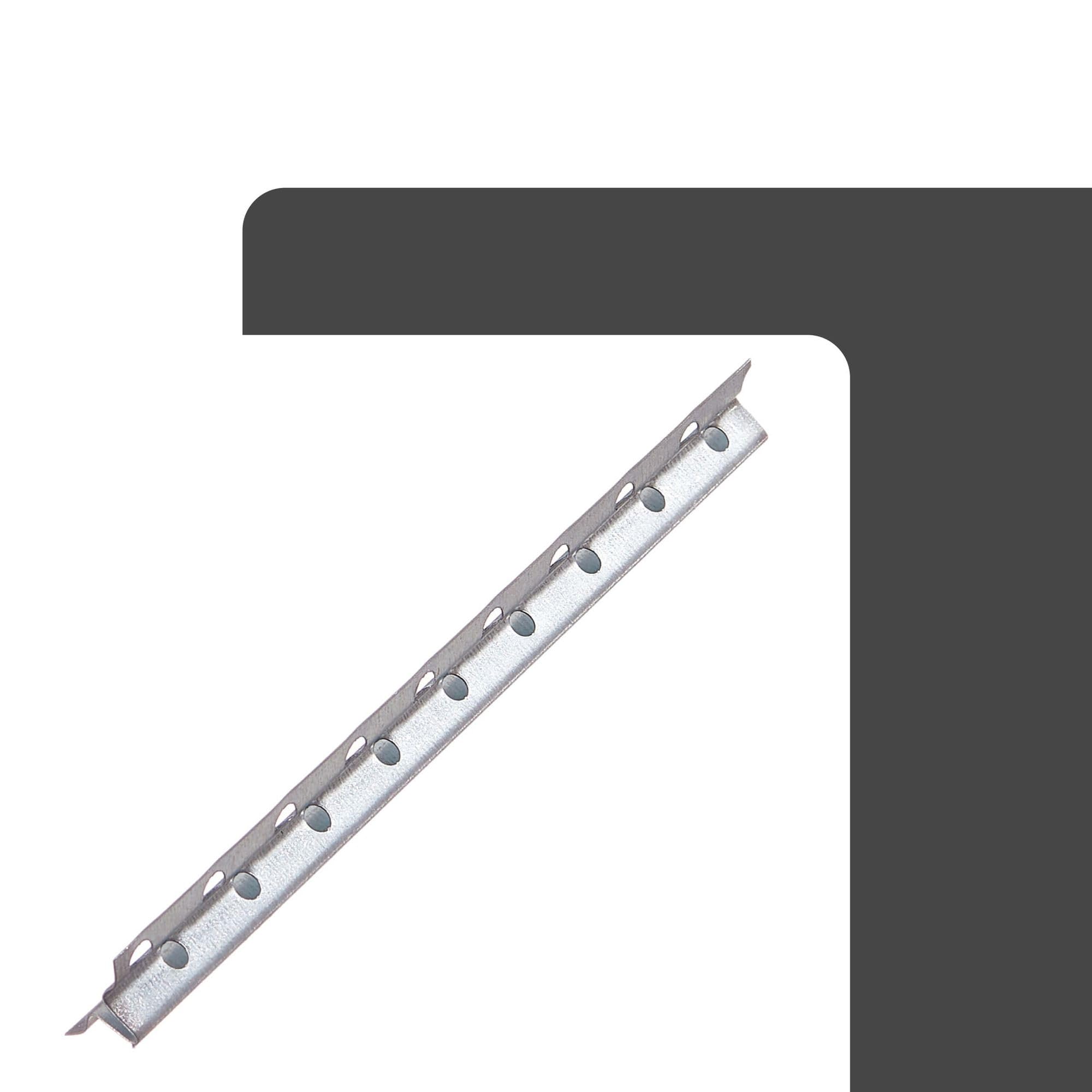 PROTEKTOR Schnellputzschiene, Putzschiene Innen, 6mm Putzstärke 250cm, 50 Stück Silber 1106 Schnellputzleisten, Schnellputzprofil 6mm, Wand verputzen
