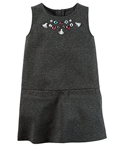 Robe droite Ponte à ornements pour fille finie la tenue froissée à l'école
