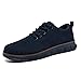 XKOWUO Mens Steel Toe Cap Trainers Non Slip Safety Work Sneakers Safety Shoes Work Trainers Anti Smashing Breathable Puncture Proof Light Weight Comfortable Fashion Dark Blue Size 8.5