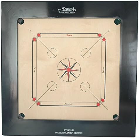 Surco Ace Speedo Professional Carrom Board with Coins & Striker, 20mm